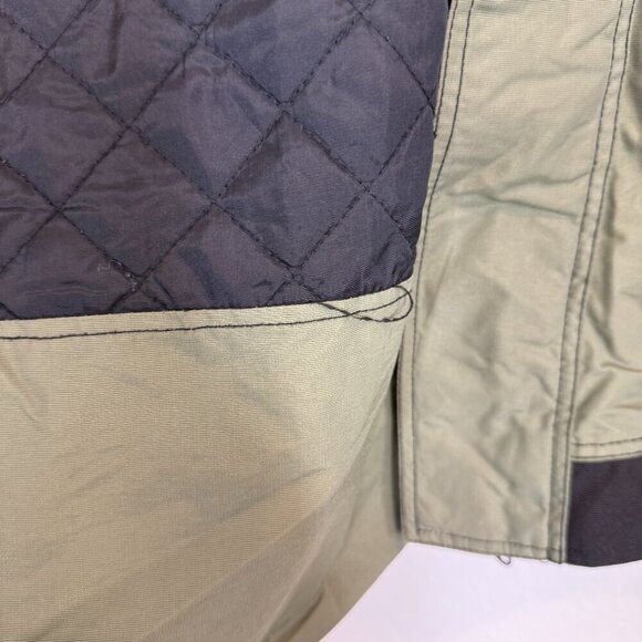 Vintage Jacket Coat Green Black Full Zip Quilted Lining 80s 90s Live Wire XL - Picture 10 of 15